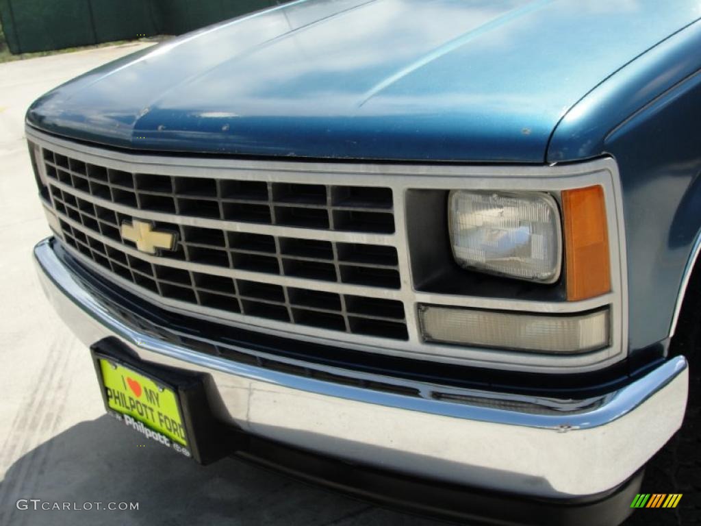 1991 C/K C1500 Extended Cab - Medium Blue Metallic / Blue photo #11
