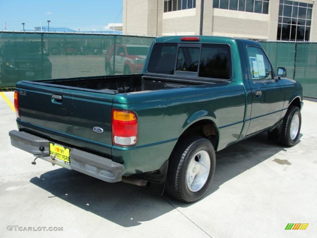 1999 Ranger XL Regular Cab - Amazon Green Metallic / Medium Prairie Tan photo #3