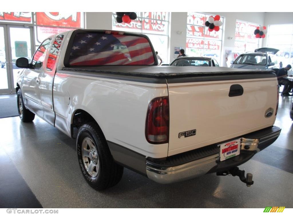 2002 F150 XLT SuperCab - Oxford White / Medium Parchment photo #5