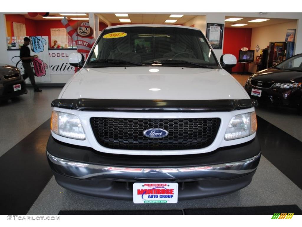 2002 F150 XLT SuperCab - Oxford White / Medium Parchment photo #11