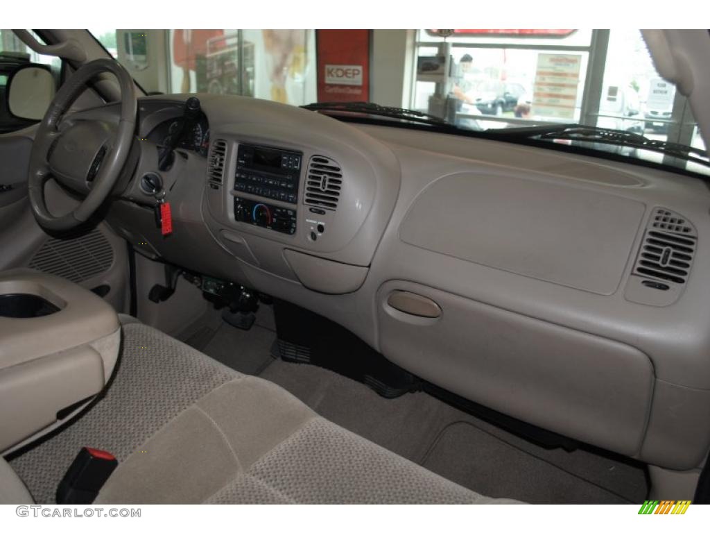 2002 F150 XLT SuperCab - Oxford White / Medium Parchment photo #14