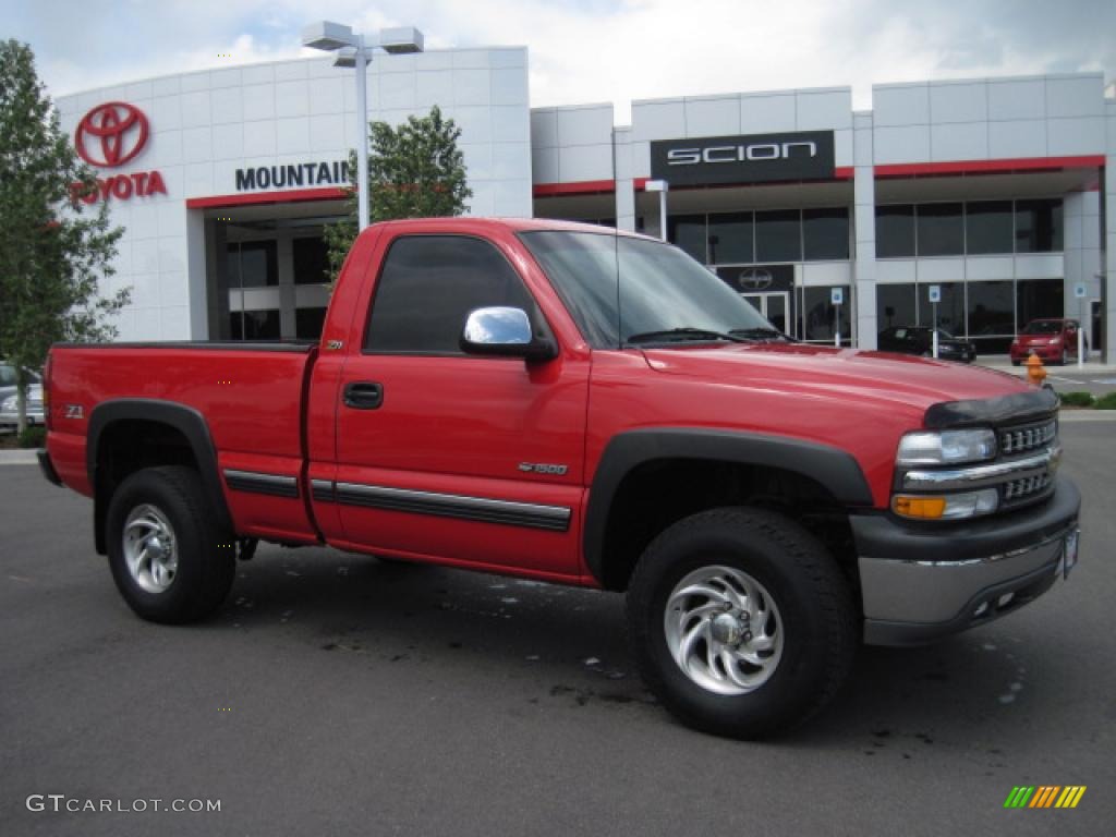 2000 Silverado 1500 Z71 Regular Cab 4x4 - Victory Red / Graphite photo #1