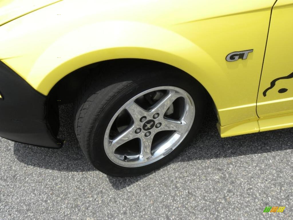 2003 Mustang GT Coupe - Zinc Yellow / Dark Charcoal photo #13