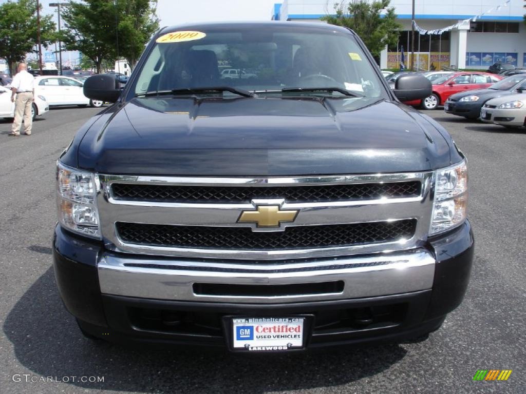 2009 Silverado 1500 LT Crew Cab 4x4 - Black Granite Metallic / Dark Titanium photo #2