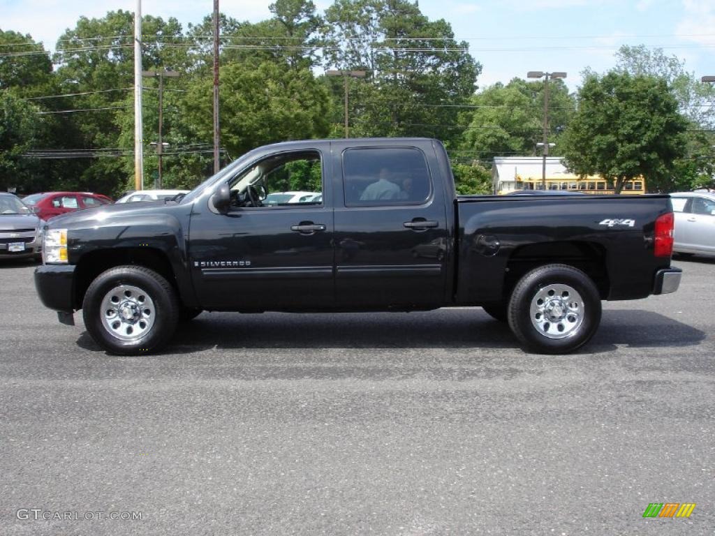 2009 Silverado 1500 LT Crew Cab 4x4 - Black Granite Metallic / Dark Titanium photo #9