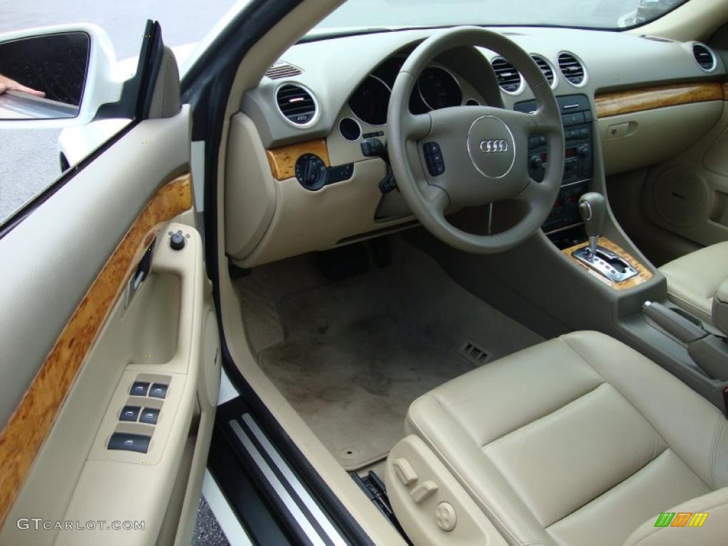2006 A4 1.8T Cabriolet - Arctic White / Beige photo #13