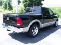 2010 Brilliant Black Crystal Pearl Dodge Ram 1500 Laramie Crew Cab  photo #3