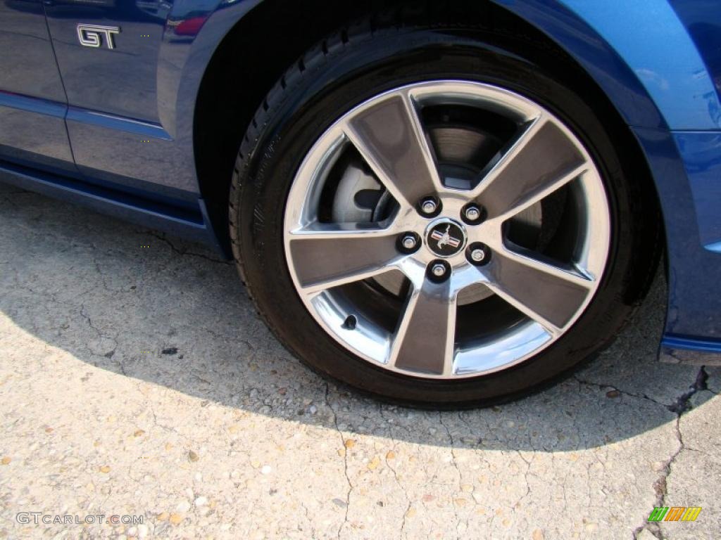 2008 Mustang GT Premium Coupe - Vista Blue Metallic / Medium Parchment photo #28