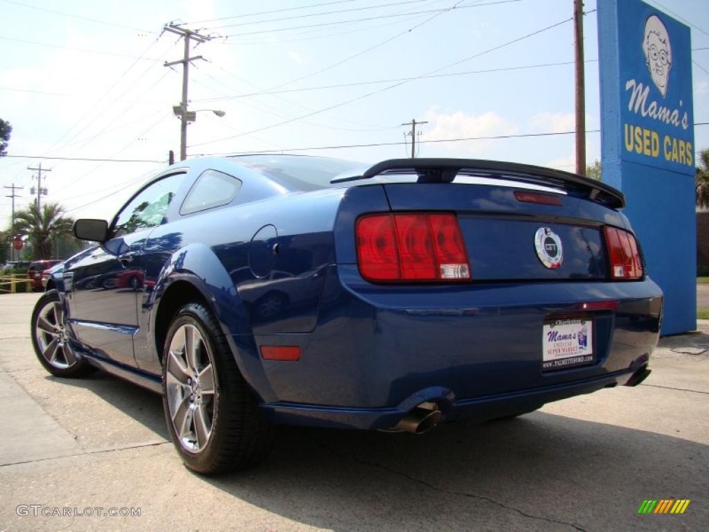 2008 Mustang GT Premium Coupe - Vista Blue Metallic / Medium Parchment photo #34