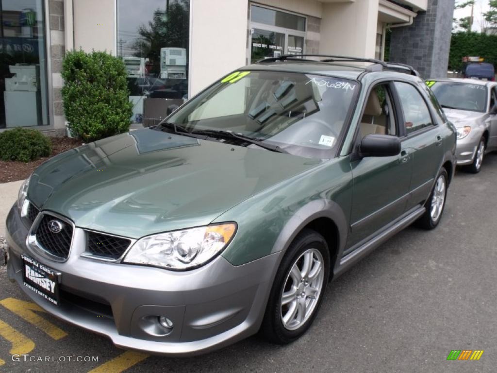 2007 Impreza Outback Sport Wagon - Evergreen Metallic / Desert Beige photo #1