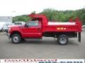 Vermillion Red - F350 Super Duty XL Regular Cab 4x4 Chassis Dump Truck Photo No. 1