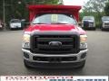 Vermillion Red - F350 Super Duty XL Regular Cab 4x4 Chassis Dump Truck Photo No. 3