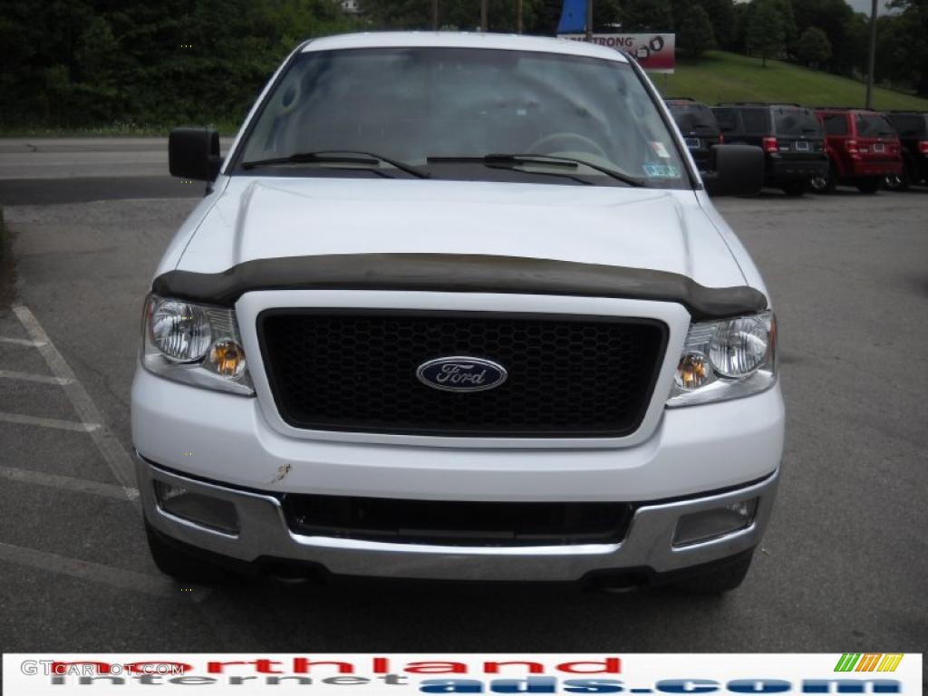 2004 F150 XLT SuperCrew 4x4 - Oxford White / Tan photo #3