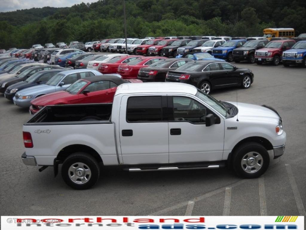 2004 F150 XLT SuperCrew 4x4 - Oxford White / Tan photo #5