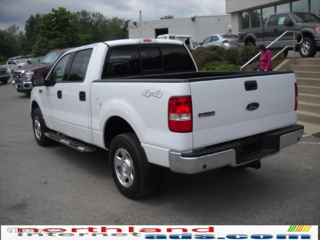 2004 F150 XLT SuperCrew 4x4 - Oxford White / Tan photo #8