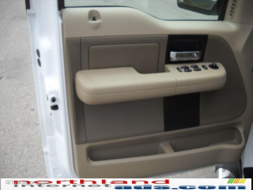 2004 F150 XLT SuperCrew 4x4 - Oxford White / Tan photo #9