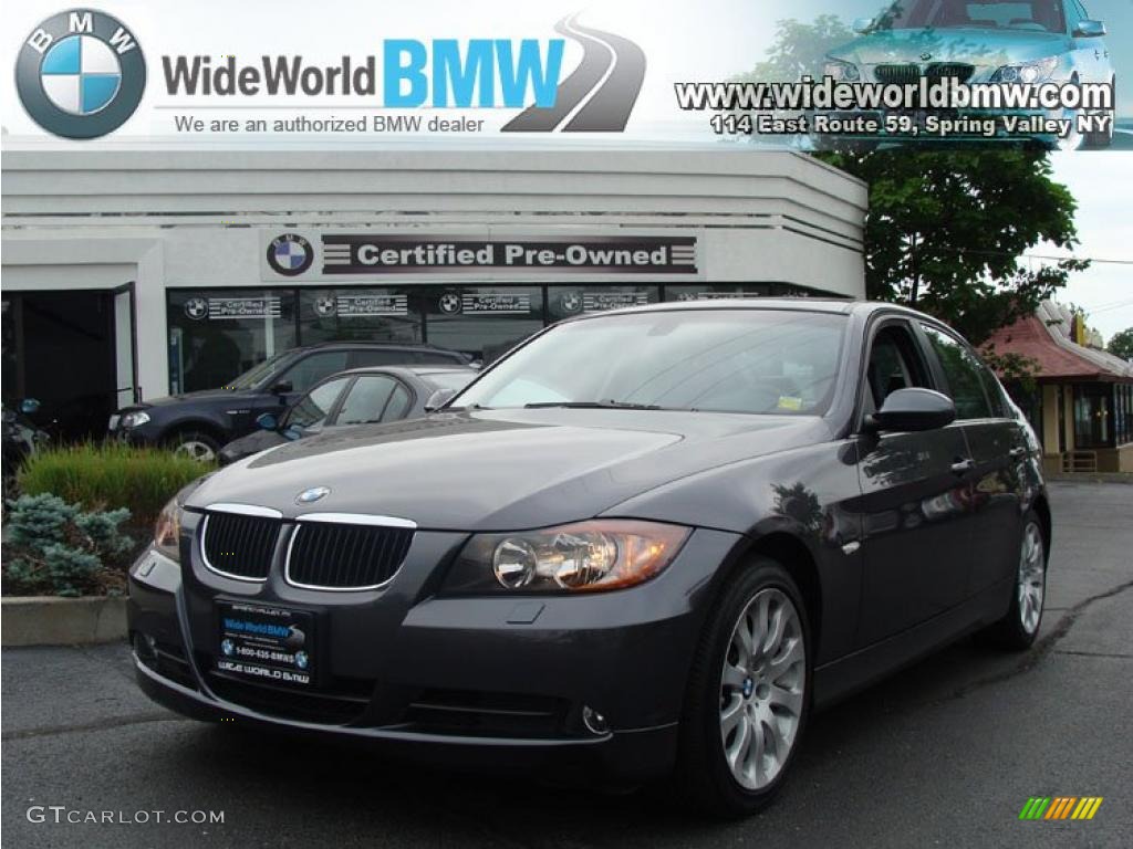 2008 3 Series 328xi Sedan - Sparkling Graphite Metallic / Black photo #1