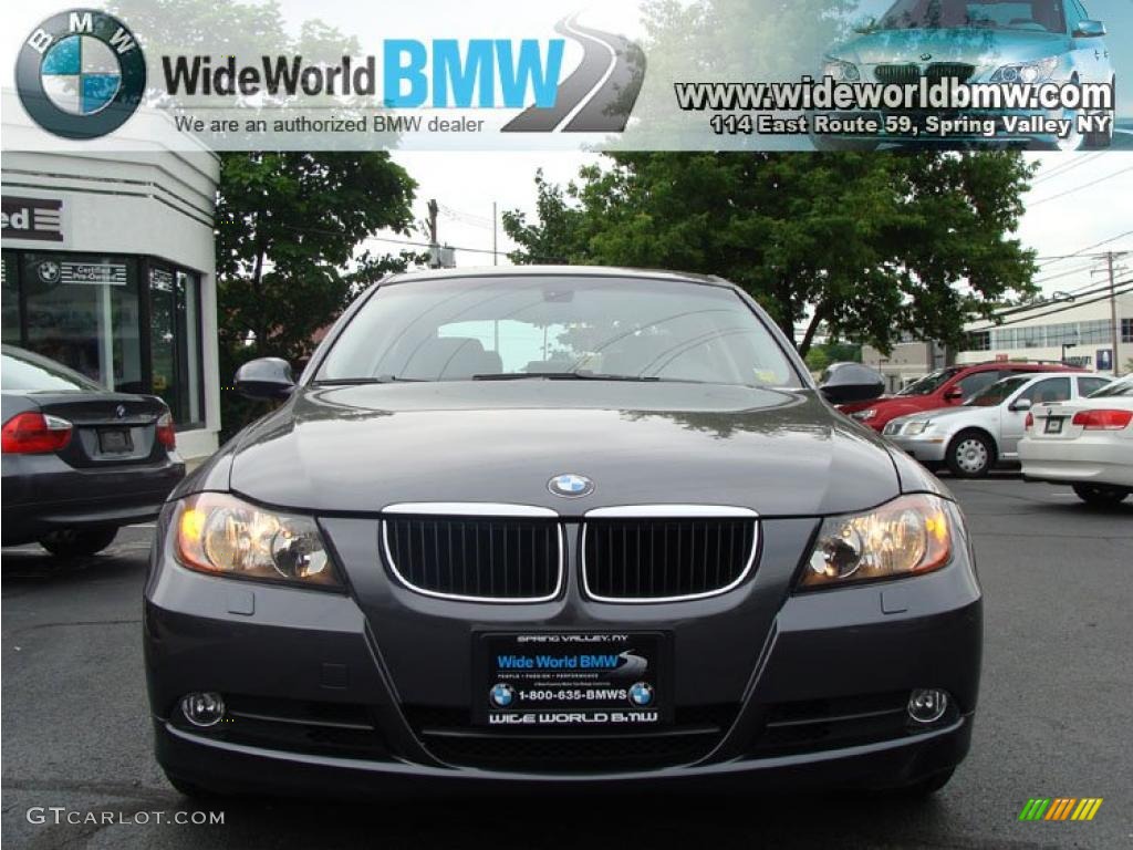 2008 3 Series 328xi Sedan - Sparkling Graphite Metallic / Black photo #2