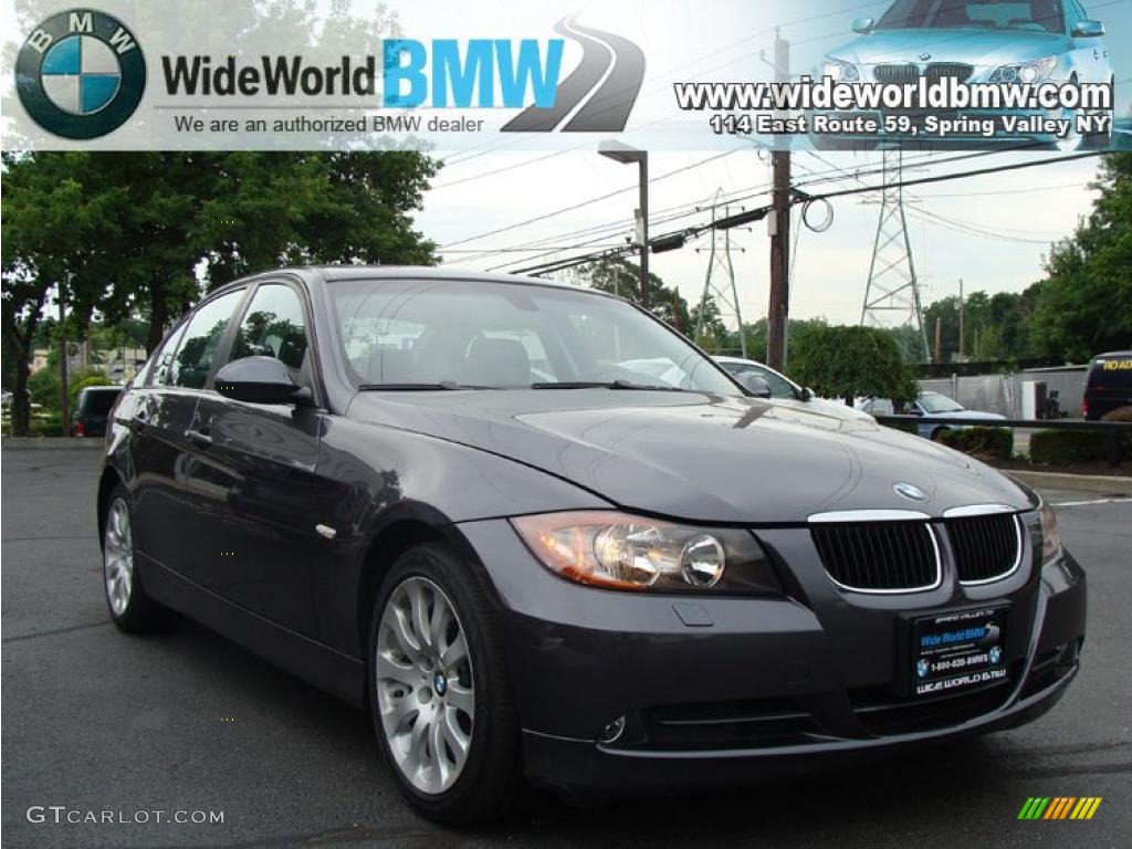 2008 3 Series 328xi Sedan - Sparkling Graphite Metallic / Black photo #3