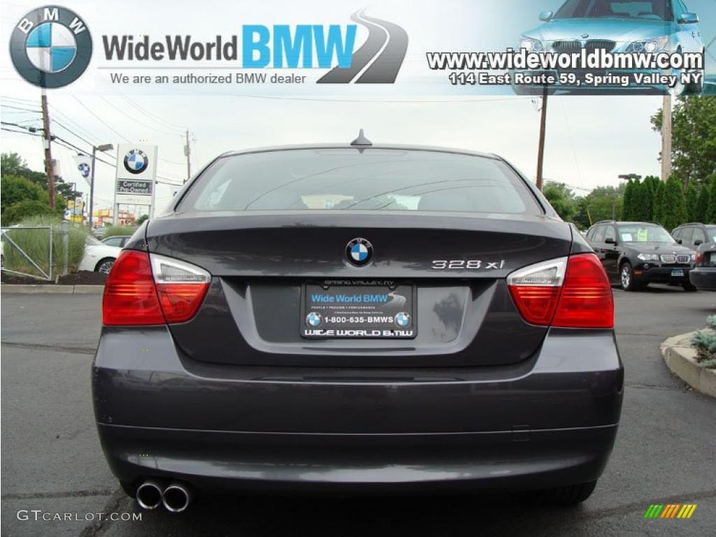 2008 3 Series 328xi Sedan - Sparkling Graphite Metallic / Black photo #5