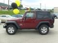 2009 Red Rock Crystal Pearl Coat Jeep Wrangler X 4x4  photo #2