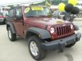 2009 Red Rock Crystal Pearl Coat Jeep Wrangler X 4x4  photo #7