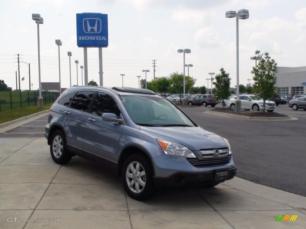 2008 CR-V EX-L - Glacier Blue Metallic / Gray photo #2