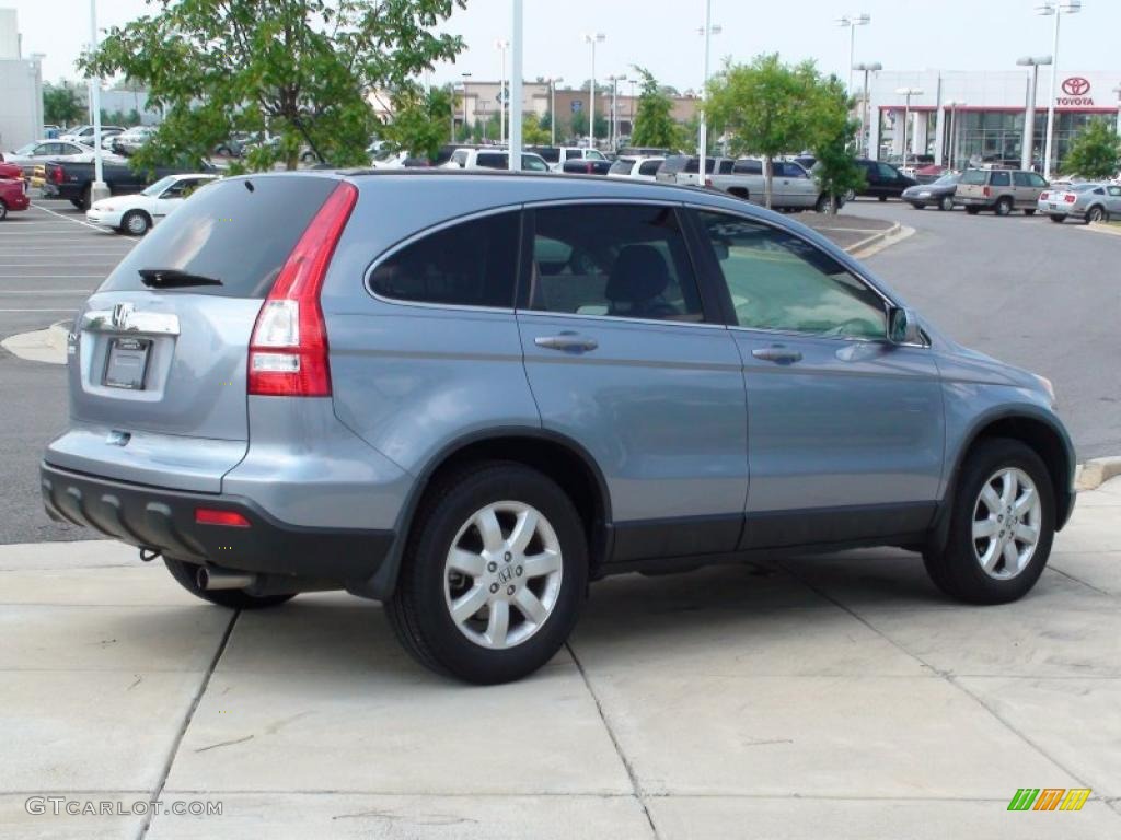 2008 CR-V EX-L - Glacier Blue Metallic / Gray photo #6