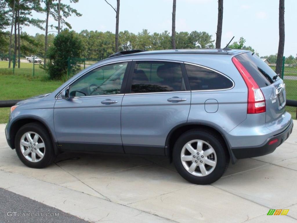 2008 CR-V EX-L - Glacier Blue Metallic / Gray photo #9