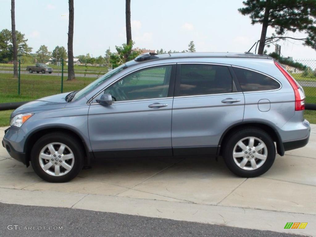 2008 CR-V EX-L - Glacier Blue Metallic / Gray photo #10