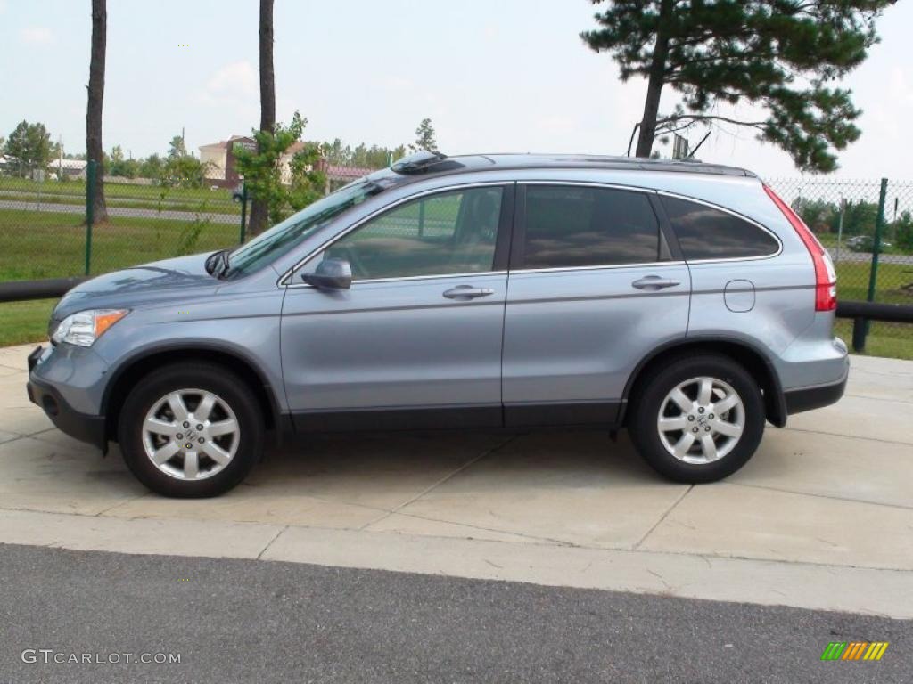 2008 CR-V EX-L - Glacier Blue Metallic / Gray photo #11
