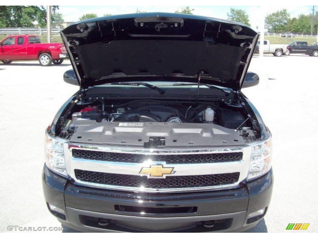 2010 Silverado 1500 LTZ Extended Cab 4x4 - Black / Light Titanium/Dark Titanium photo #25