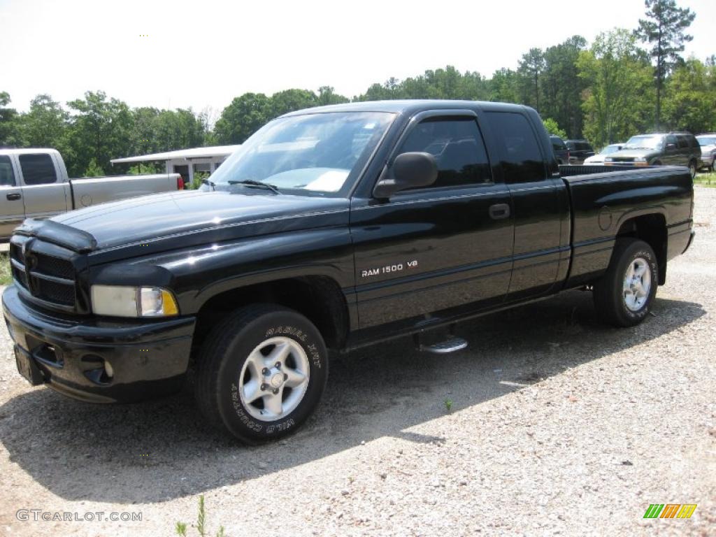 2001 Ram 1500 Sport Club Cab - Black / Tan photo #5