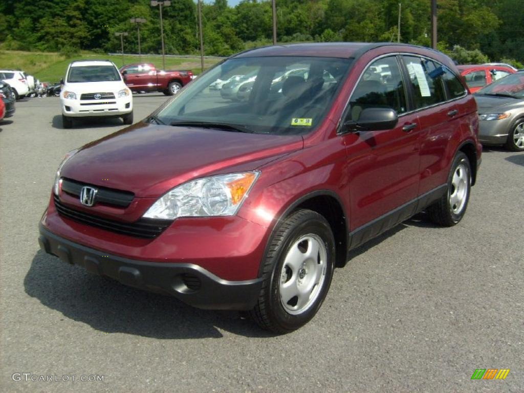 2008 CR-V LX 4WD - Tango Red Pearl / Gray photo #3
