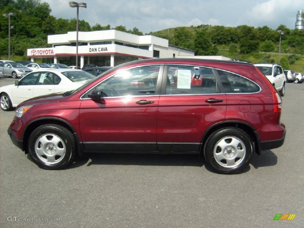 2008 CR-V LX 4WD - Tango Red Pearl / Gray photo #4