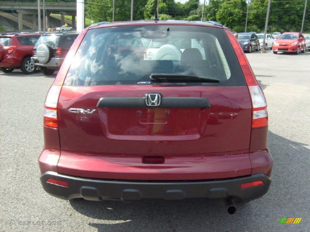 2008 CR-V LX 4WD - Tango Red Pearl / Gray photo #6