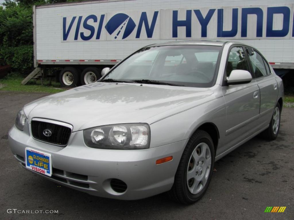 2002 Elantra GLS Sedan - Midnight Gray / Gray photo #1