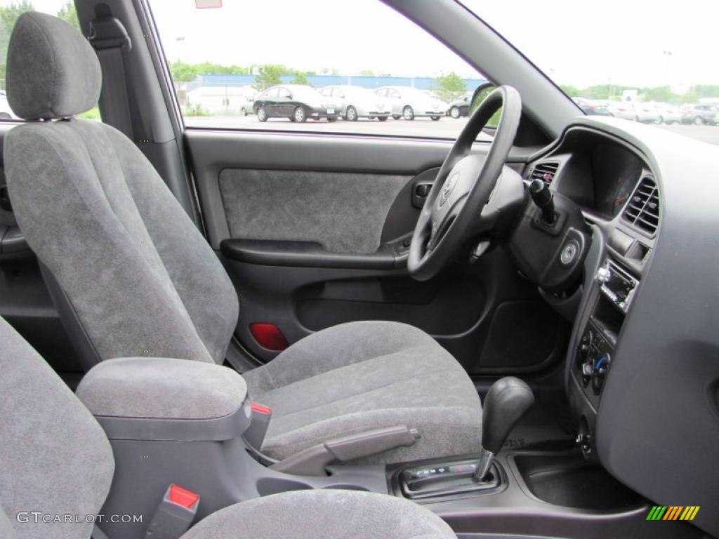 2002 Elantra GLS Sedan - Midnight Gray / Gray photo #7