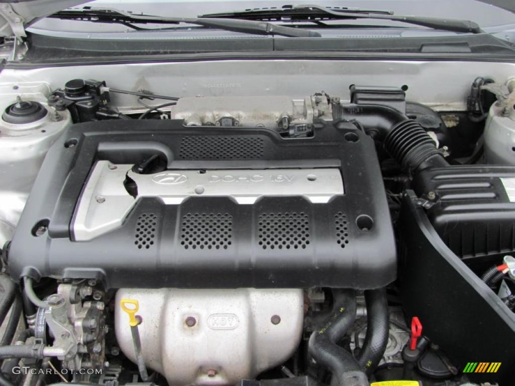 2002 Elantra GLS Sedan - Midnight Gray / Gray photo #11