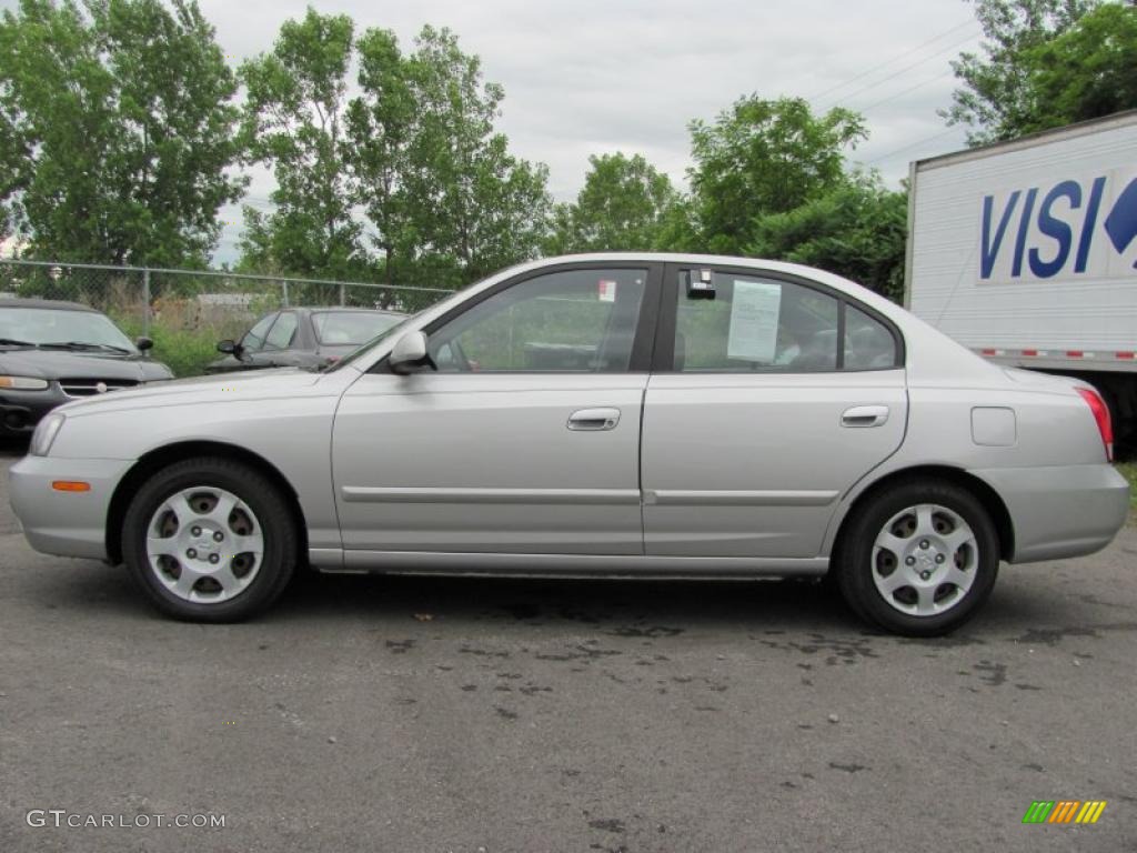 2002 Elantra GLS Sedan - Midnight Gray / Gray photo #12