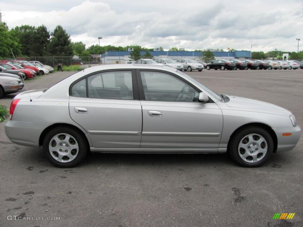 2002 Elantra GLS Sedan - Midnight Gray / Gray photo #15