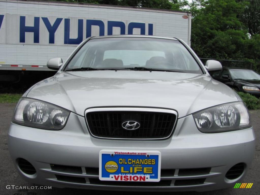 2002 Elantra GLS Sedan - Midnight Gray / Gray photo #17