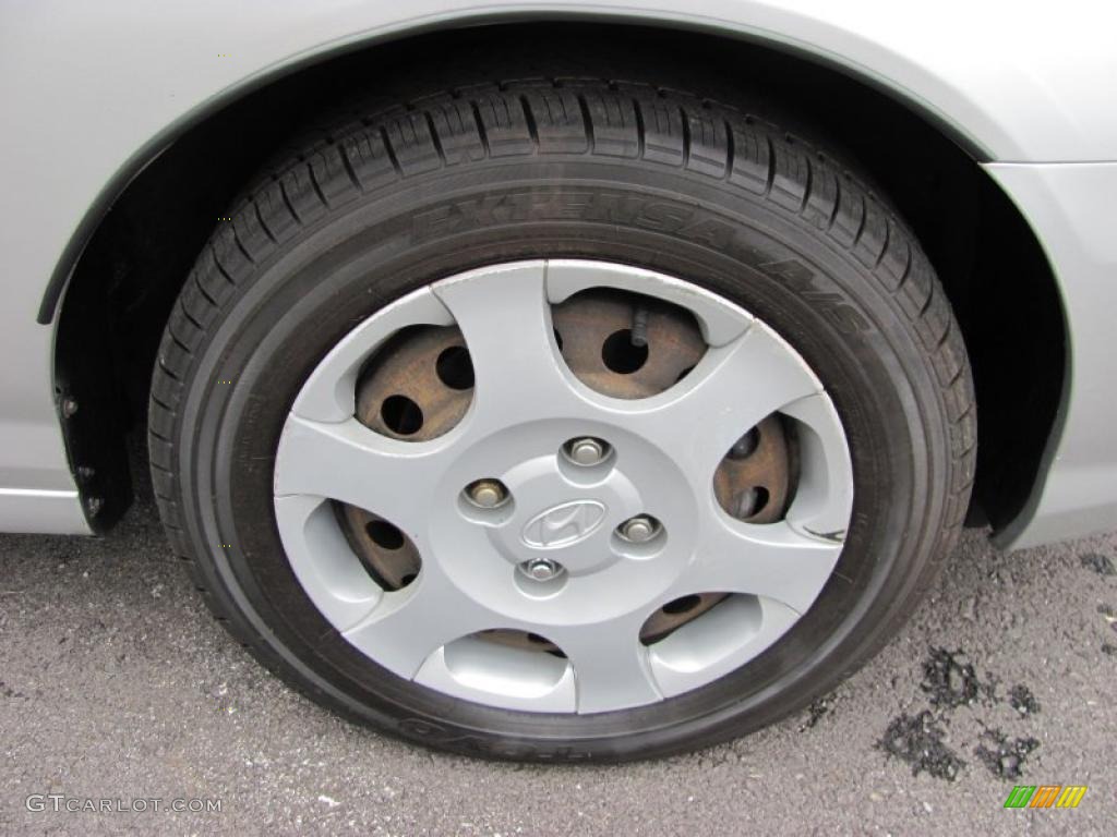 2002 Elantra GLS Sedan - Midnight Gray / Gray photo #18