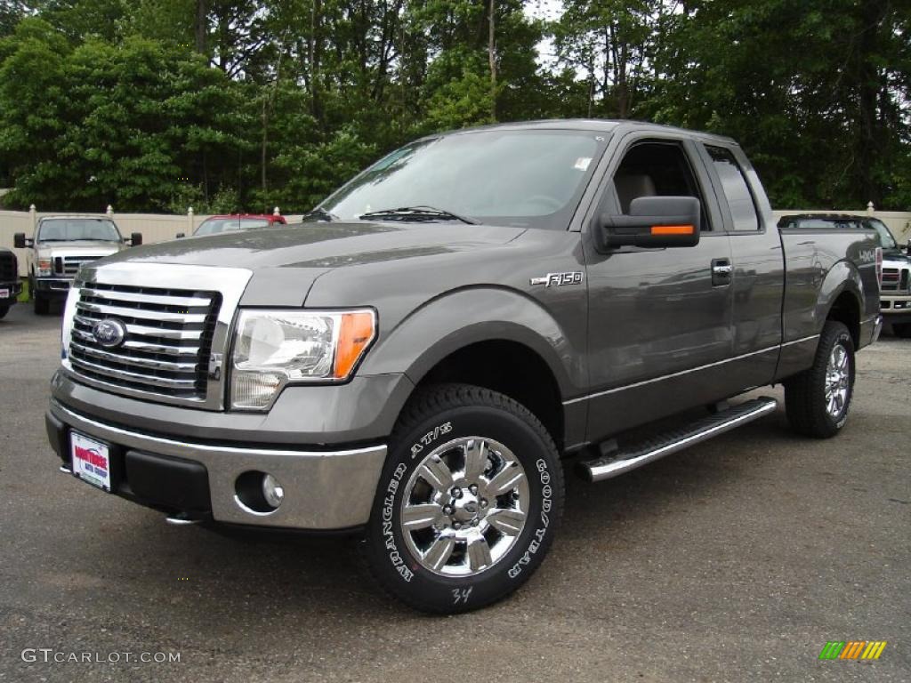 2010 F150 XLT SuperCab 4x4 - Sterling Grey Metallic / Tan photo #1