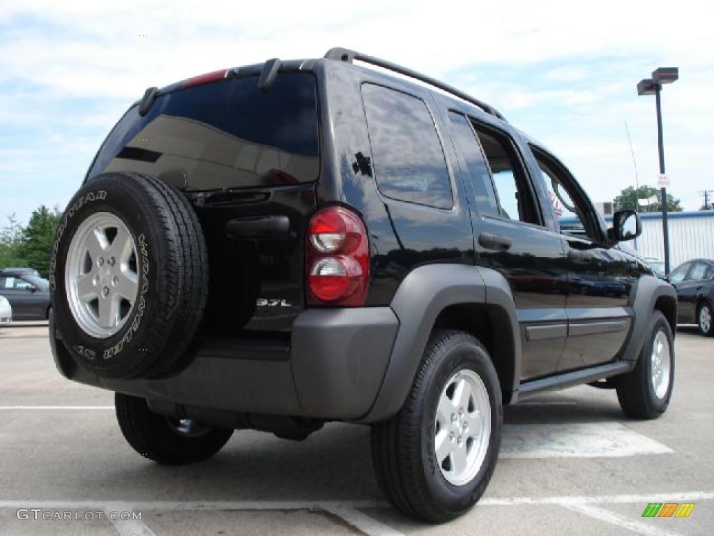 2007 Liberty Sport 4x4 - Black Clearcoat / Medium Slate Gray photo #3