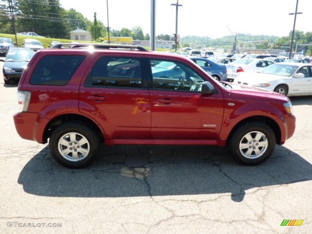 2008 Mariner I4 4WD - Vivid Red Metallic / Black photo #5