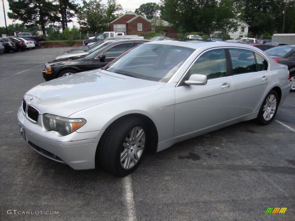 2003 7 Series 745Li Sedan - Titanium Silver Metallic / Basalt Grey/Flannel Grey photo #2