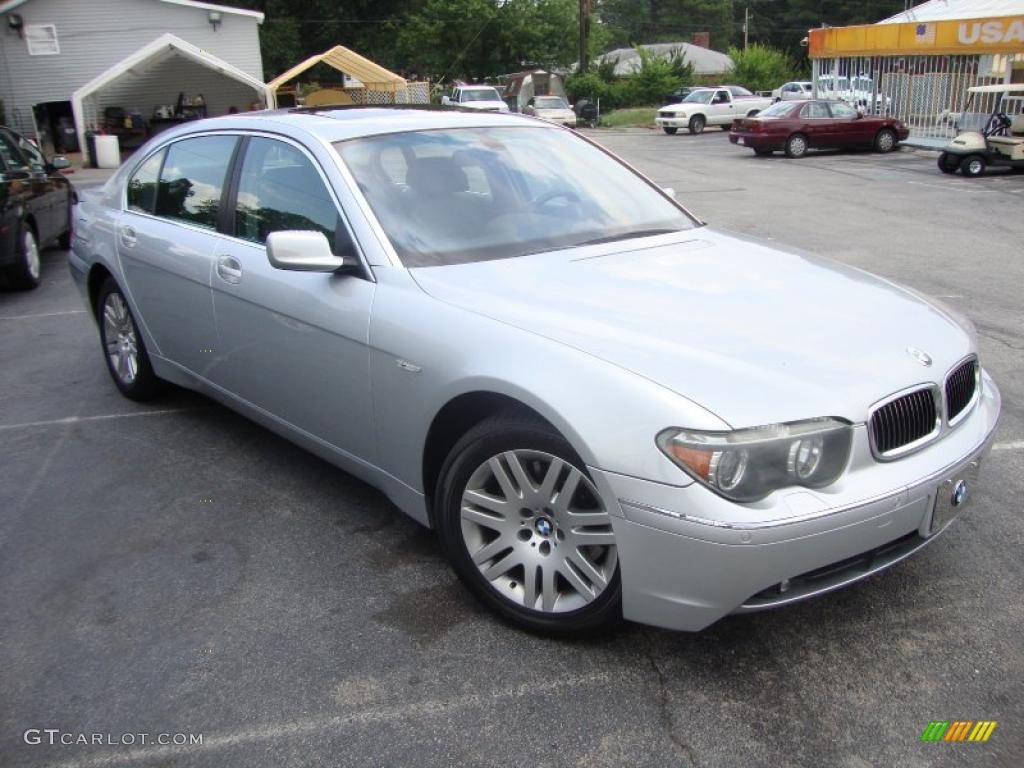2003 7 Series 745Li Sedan - Titanium Silver Metallic / Basalt Grey/Flannel Grey photo #3