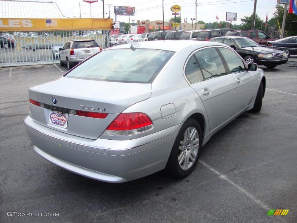 2003 7 Series 745Li Sedan - Titanium Silver Metallic / Basalt Grey/Flannel Grey photo #5
