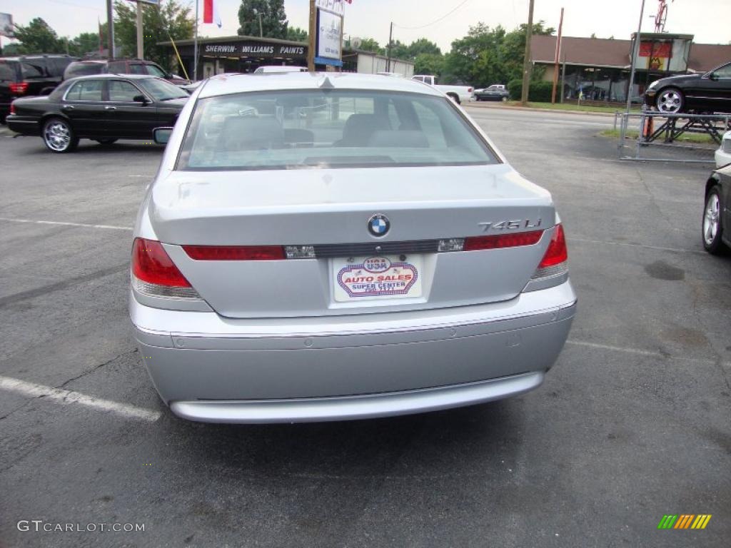 2003 7 Series 745Li Sedan - Titanium Silver Metallic / Basalt Grey/Flannel Grey photo #6